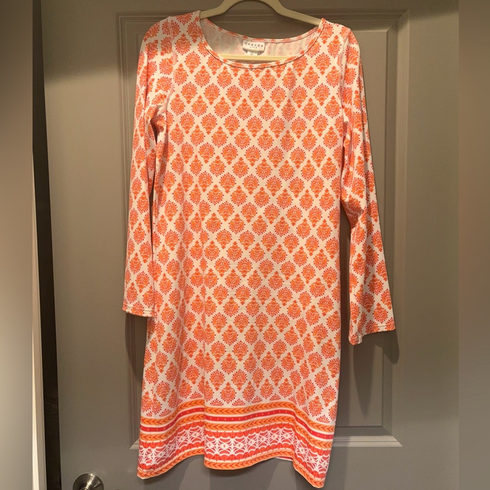 Coral Cabana Life Dress NWOT